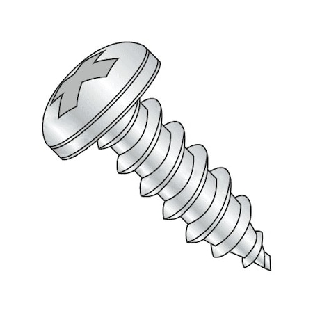 Newport Fasteners Sheet Metal Screw, #5-20 x 1 in, Zinc Plated Steel Pan Head Phillips Drive, 8700 PK 262882-8700
